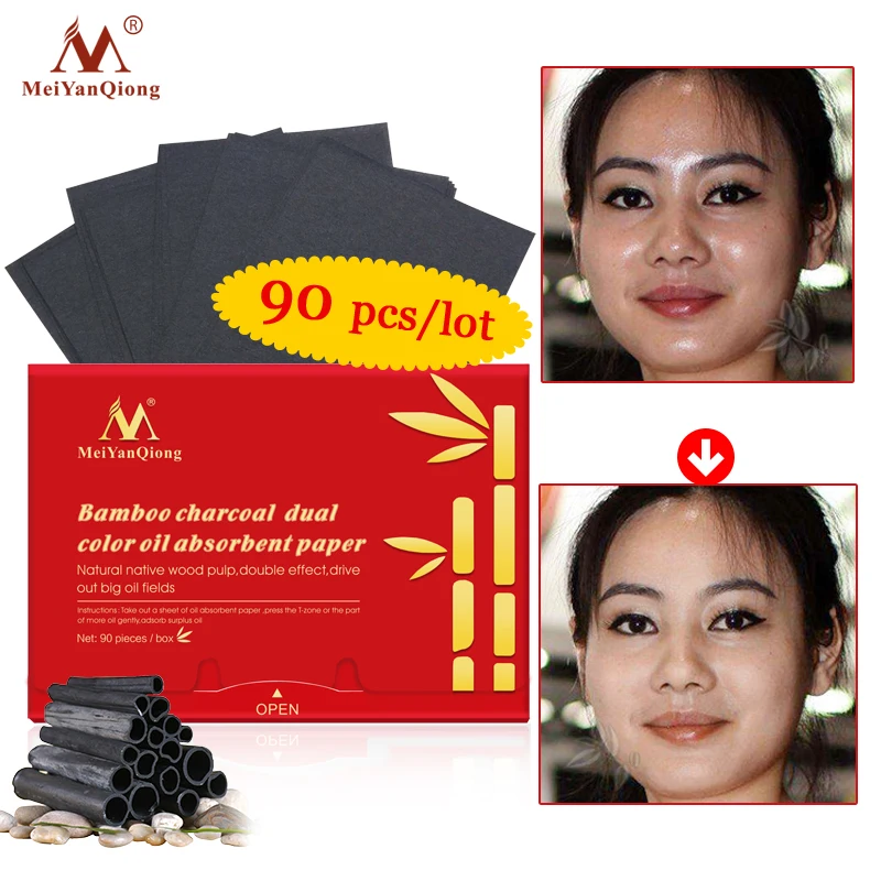 1 коробка с бамбуковым углем Рассыпчатая бумага для глубокого удаления угрей