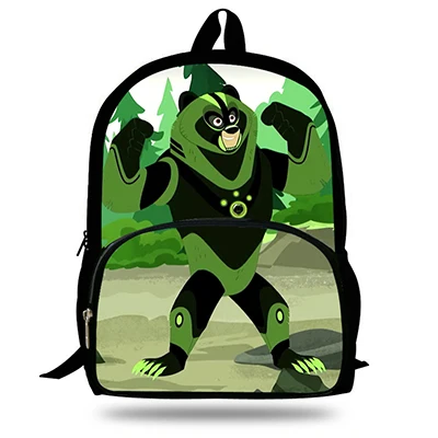 D8217 Лидер продаж Wild Kratts популярные милые 16 дюймов ранцы аниме 3D принт Рюкзаки Мультфильм дорожная сумка для обувь девочек и мальчико - Цвет: D8217