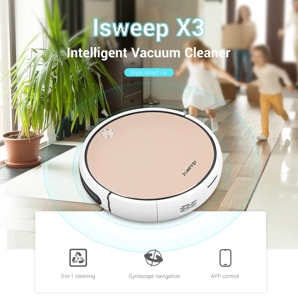 Isweep X3 интеллигентая(ый) Полностью Автоматическая производственная линия робот пылесос для домашней уборки