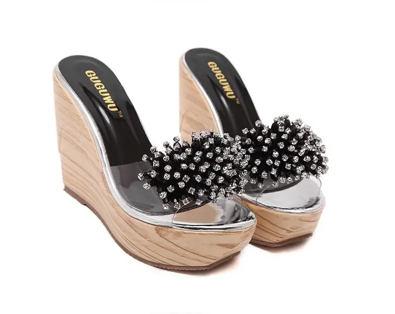 Европа и соединенные Штаты популярные лето склон с толстым дном бисером тапочки