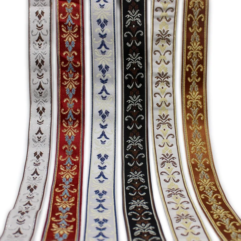 2 ярда Классическая жаккардовая тесьма красивая для одежды сумок обуви домашнего