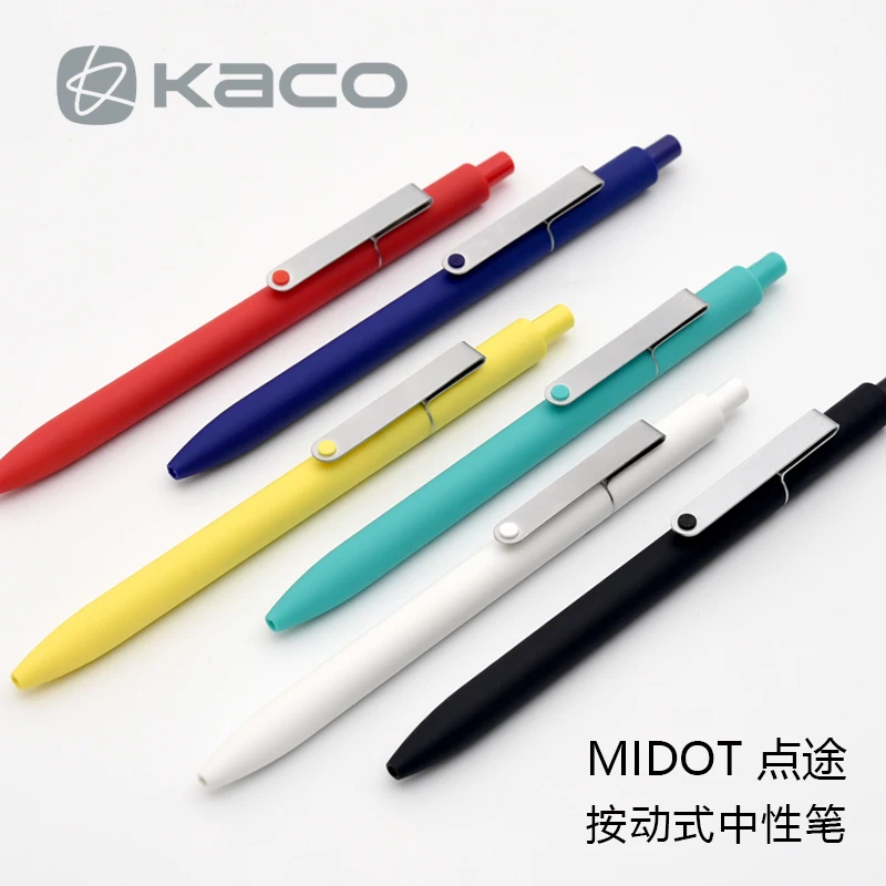 KACO MIDOT гелевая ручка простая однотонная 0,5 мм офисная Студенческая гелевая ручка 1/5 шт