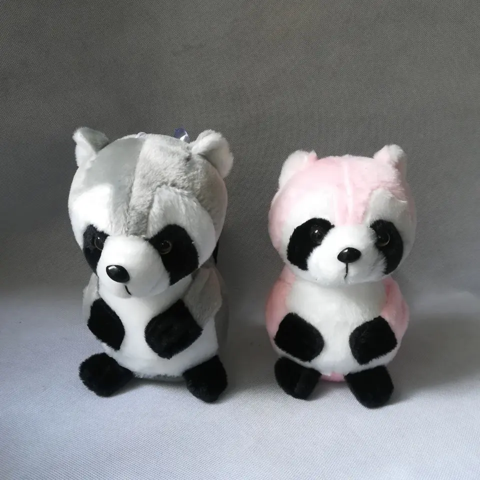 

new style about 25cm pink or gray raccon plush toy cute raccoon soft doll baby toy birthday gift h2139