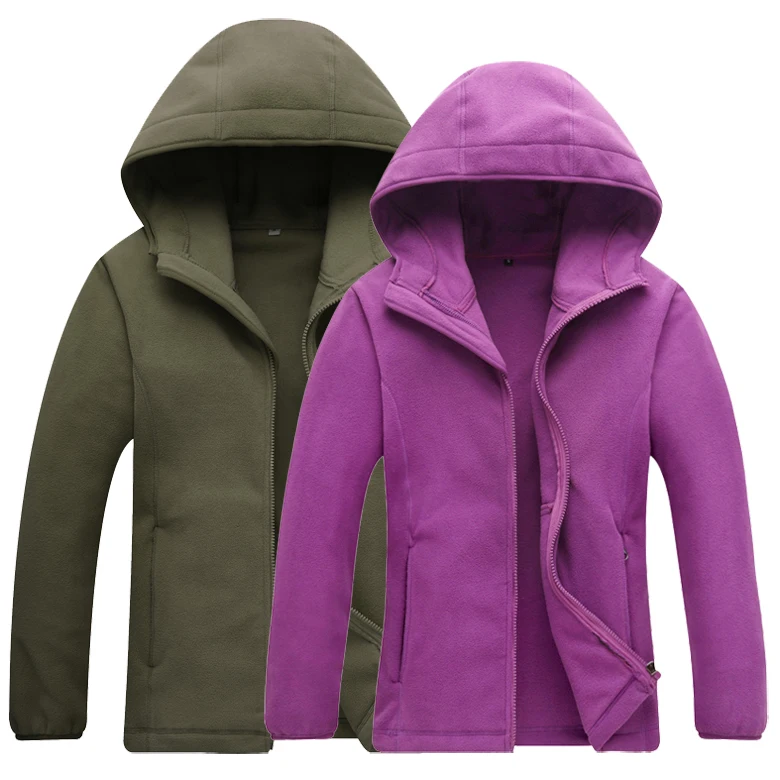 Мужская и женская куртка из флиса ветрозащитная быстросохнущая теплая с