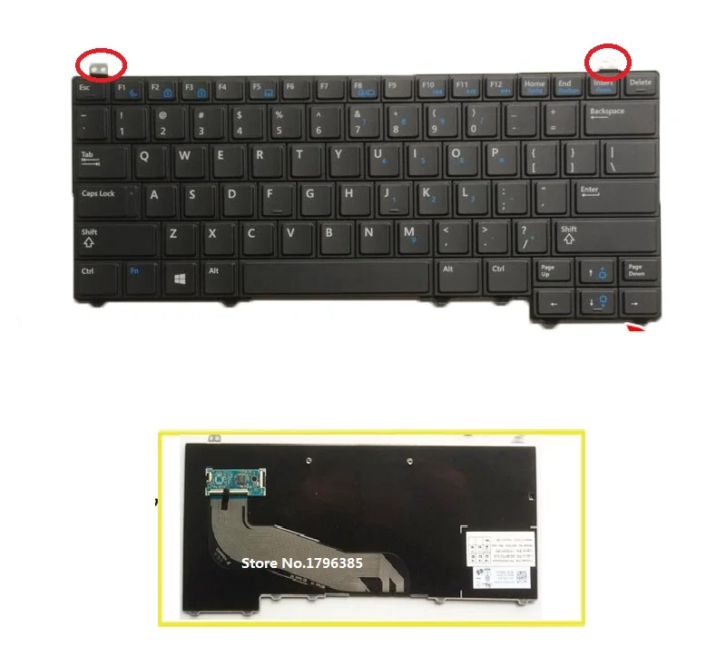 

SSEA New laptop US Keyboard For DELL Latitude E5450 E5440 Y4H14 Keyboard