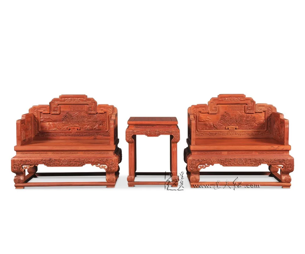 Стул для домашней гостиной набор из 3 предметов Деревянный Китайский королевский