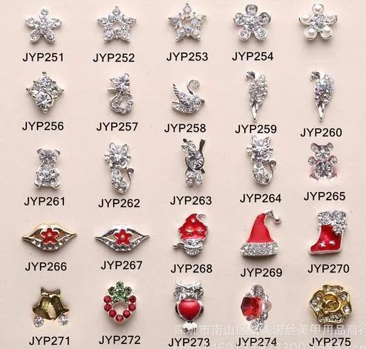 300 дизайна ногтей металлические стразы черепа типсы Висячие ювелирные изделия