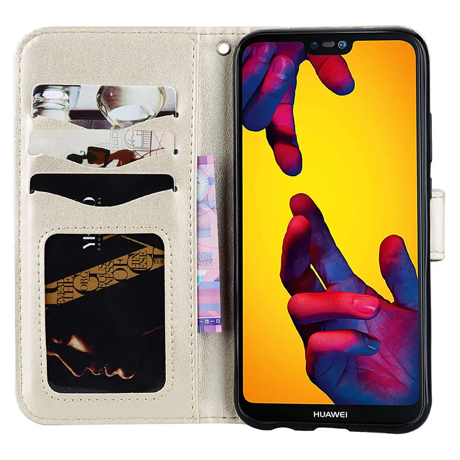 Роскошный кожаный чехол для huawei P20 P9 P8 Lite Mini P Smart Honor 9 Lite 8 6 5C 4C Enjoy 7 7S Чехол-кошелек с подставкой P23Z