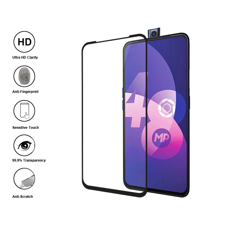 full tempered glass for Oppo Realme 2 C1 A3s A5 A59 A73 F1s F5 Youth F7 F9 F11 Pro screen protector HD protective glas skin film