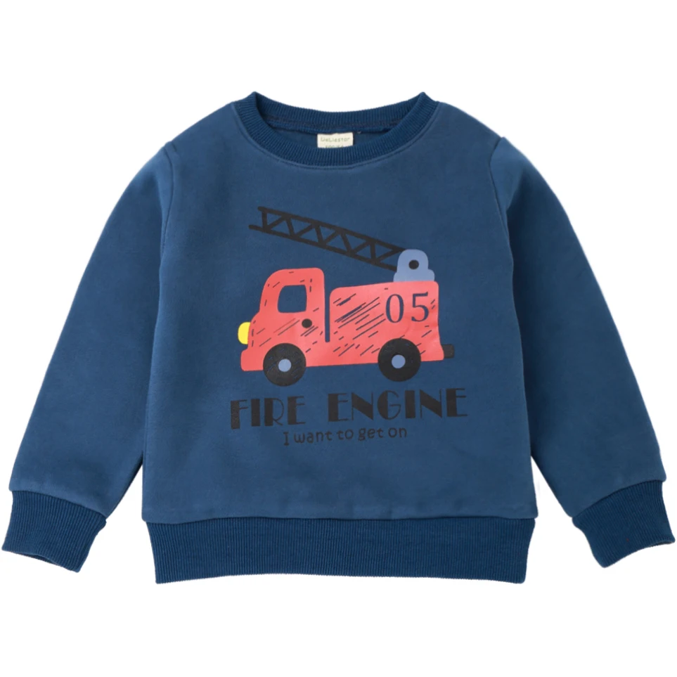 Хлопковая толстовка для мальчиков и девочек красивая забавная пожарная