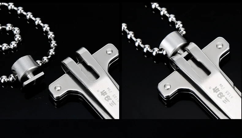 Sanrenmu 6155, мини нож 4Cr13, складной нож из нержавеющей стали, EDC ключ, инструмент для кемпинга на открытом воздухе, нож для ожерелья с крестиком Иисуса