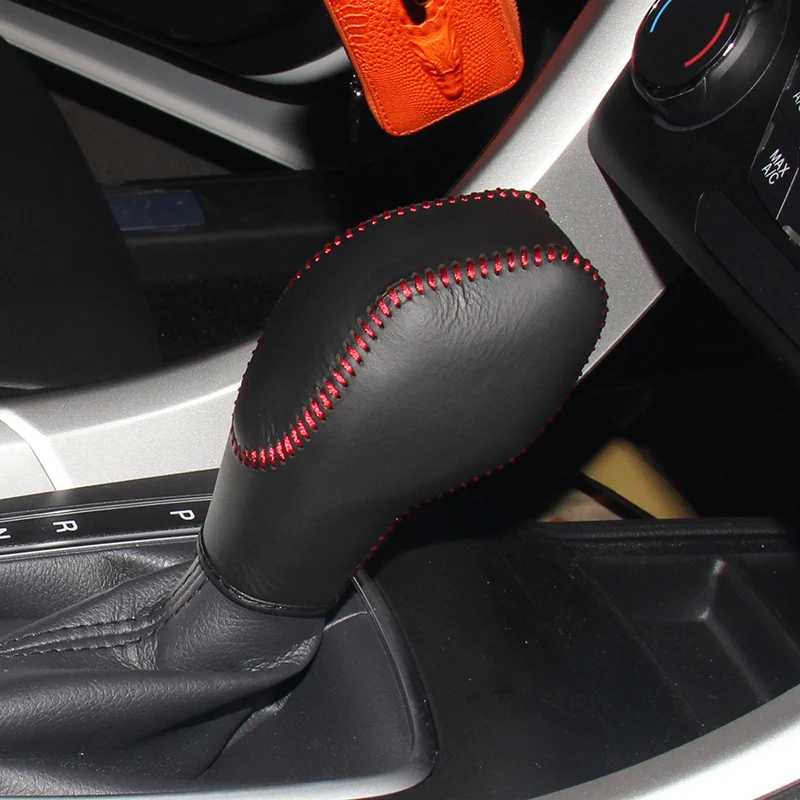 Кожаная ручка переключения передач LS AUTO Genine чехол для Ford Focus KUGA 2012 автомобильные