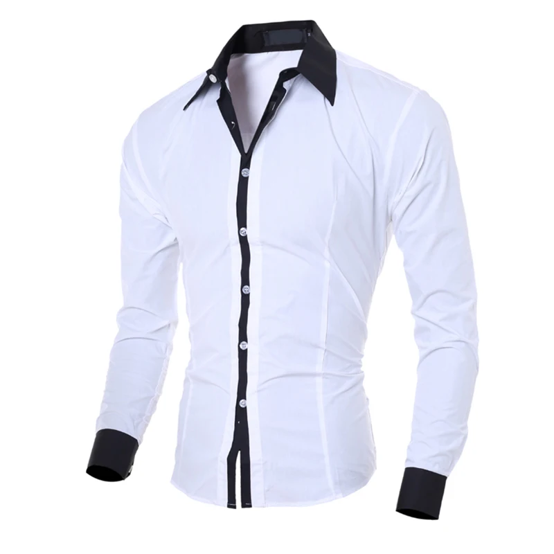 Лидер продаж повседневные деловые мужские рубашки роскошные брендовые с длинным
