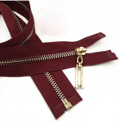 wine red Высококачественный светильник 60 см с золотыми зубьями на металлической молнии высокого качества с открытым концом для инструментов DIY швейная сумка Аксессуары для одежды P057 - Цвет: wine red
