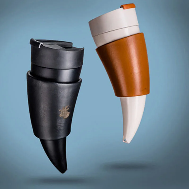 Козел рогами Нержавеющая сталь Термос вакуумной присоской горячая чашка для