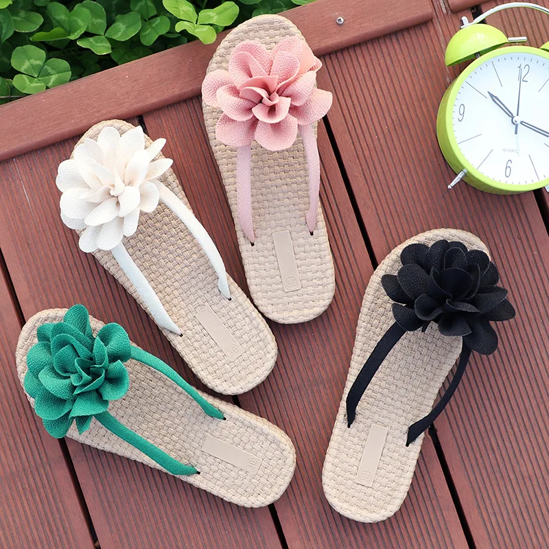 Шлепанцы женские с открытым носком пляжные сандалии на платформе низкая плоская