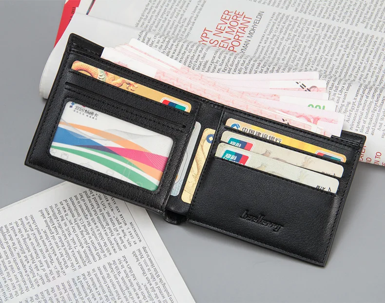 Мужской короткий кошелек, простой мини вертикальный бумажник для водительских прав, мини кошелек, кожаный Многофункциональный