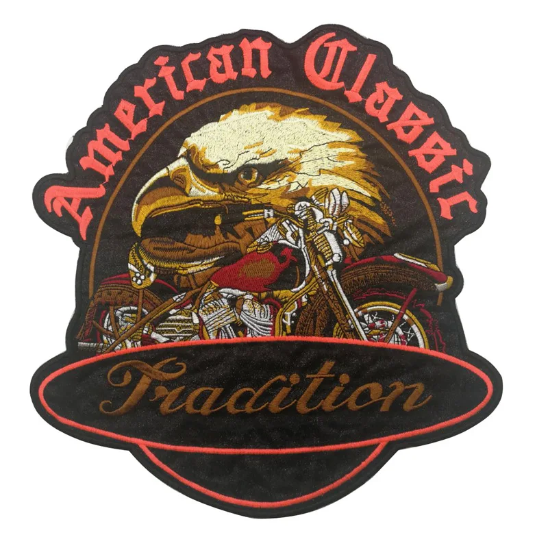Новинка 2019 очень большие нашивки для мотоцикла с вышитым орлом и нашивками