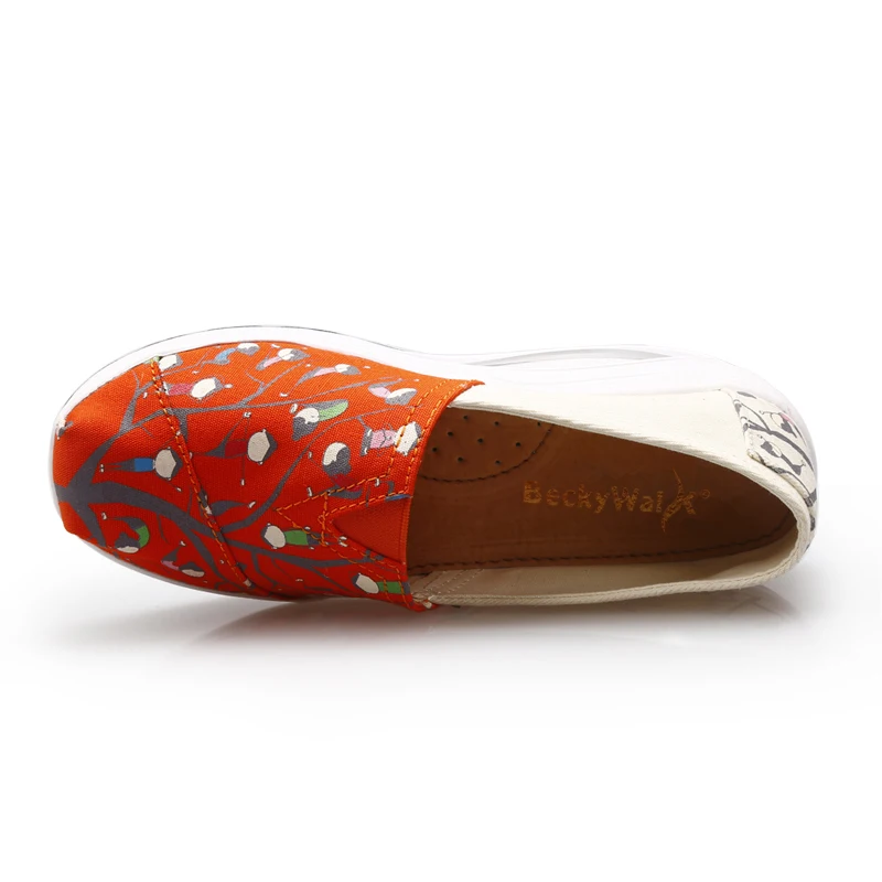 Кеды BeckyWalk женские повседневные холщовые кроссовки без шнуровки увеличивающие