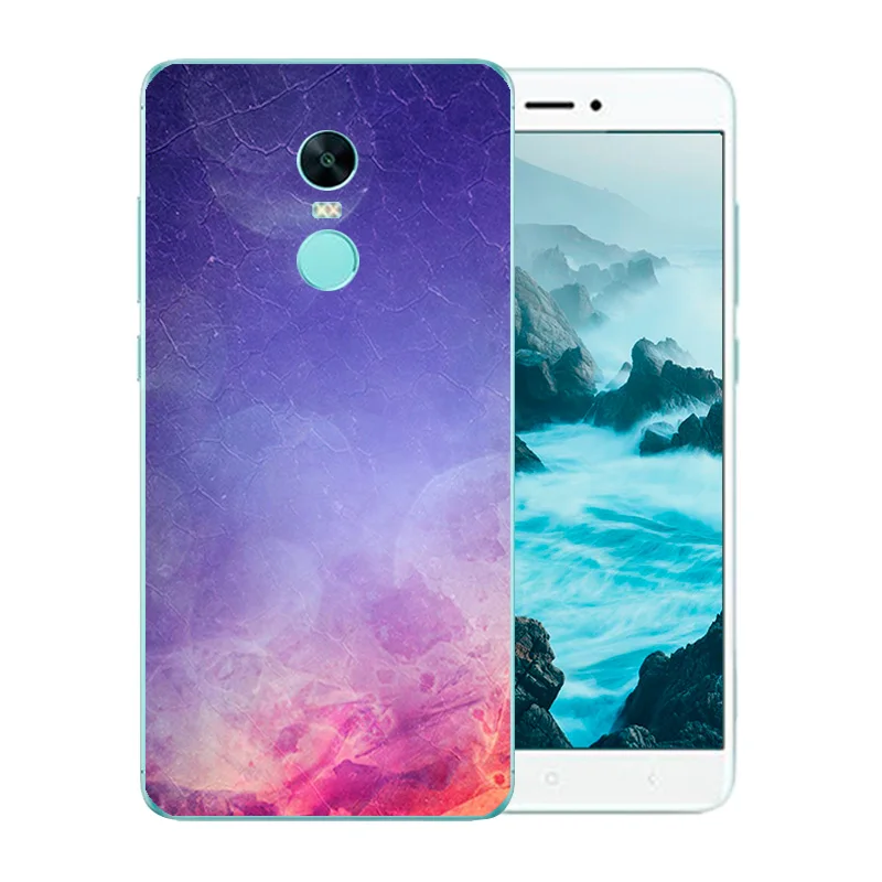 Luxury Clear for Xiaomi Redmi Note 4X Soft Back Cover Color Stone Pattern 4 Global Version Phone Case Matte Funda |