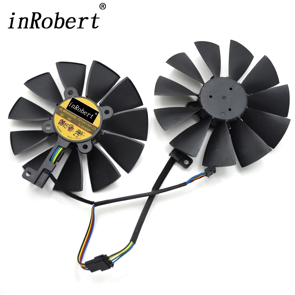 

2Pcs/ Set 95MM FD10015H12S 0.55A 5Pin Cooler Fan For ASUS STRIX GTX 970 980 780 TI R9 380 Graphics Video Card Cooling Fan