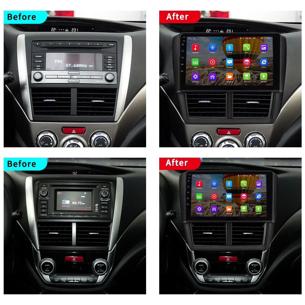 EKIY " ips 2.5D автомобильный мультимедийный плеер Android No 2 Din Авто Радио Аудио для Subaru Forester 2008-2012 gps навигация 4G Модем