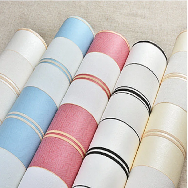 Высококачественная тканевая Фреска 3 D обои современные полосатые флок papel де parede