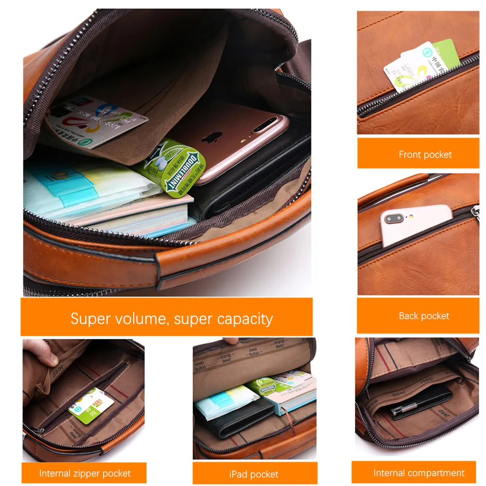 Мужские комплекты сумка и кошелек jeep buluo оранжевый портфель для документов