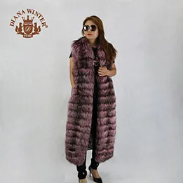 Красный Дамский жилет, Дамское пальто, модный высококлассный женский теплый шерстяной жилет на весну и осень, кроличий мех, лисий мех - Цвет: Красный
