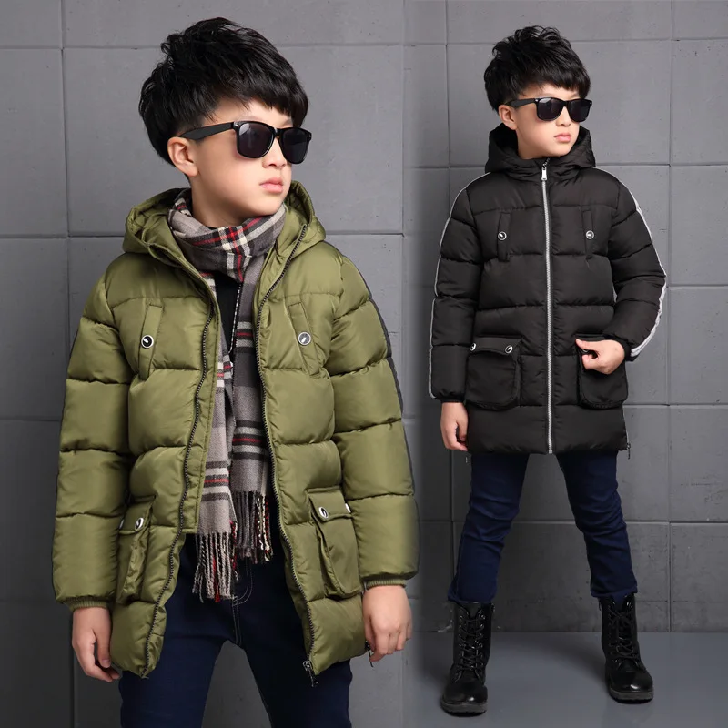 Новинка 2017 года Обувь для мальчиков зима Теплая куртка Детская школьная с