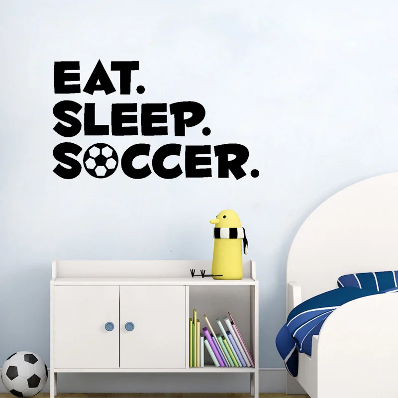 YOJA 50 8 см * 29 9 Eat Sleep настенная футбольная наклейка домашний декор Детская комната