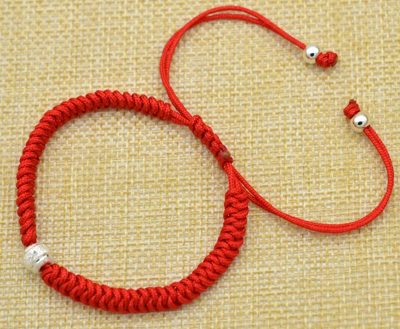 Новый 925 стерлингового серебра Лаки бисера модный браслет и регулируемые