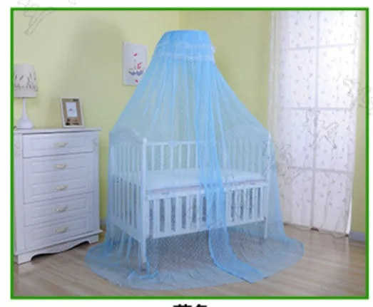 only blue netting Детская москитная сетка, клипса, детская москитная сетка, белый, голубой, розовый цвет, для мальчиков и девочек - Цвет: only blue netting