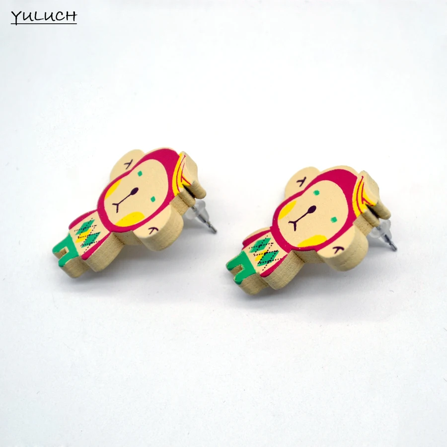 Пара 2016 г. Новое поступление красивые стильные серьги из дерева цвета thre