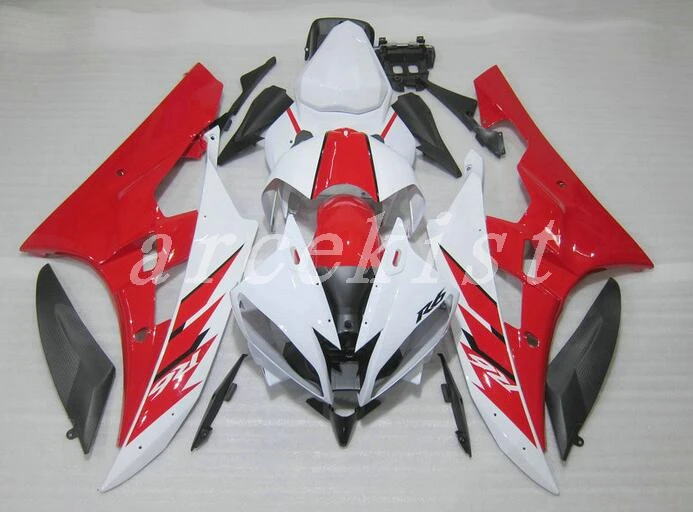 4 подарки ABS мотоцикл Обтекатели наборы Подходит для Yamaha YZF 600 R6 06 07 YZF-R6 2006 2007 обтекатель Набор капот на заказ красный белый