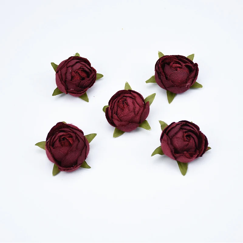 Недорогие шелковые маленькие Чайные розы 3 см искусственные растения для дома