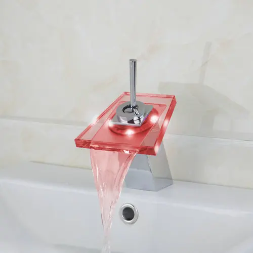 Кран для раковины YANKSMART светодиодный с одной ручкой хромированный 8007|faucet mixer|bathroom