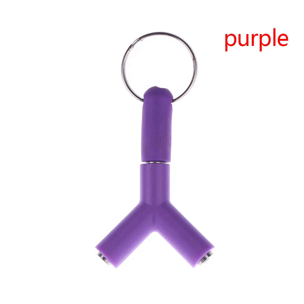 purple Y-образный 3,5 мм двойной разъем адаптер штекер стерео наушники сплиттер плеер аудио кабели для iPhone samsung Xiaomi наушники адаптер - Цвет: purple