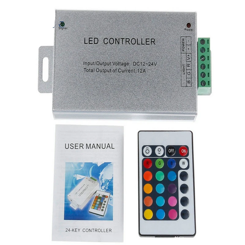 ИК пульт дистанционного управления RGB 12-24 В 12A 24key для SMD 3528 5050 LED полосы света |