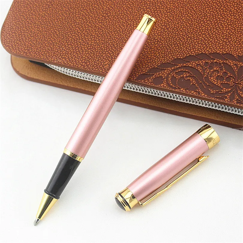 

Pink Roller ball Pen black 0.5 mm refill School Office supplies ball pens high quality send friend business gift