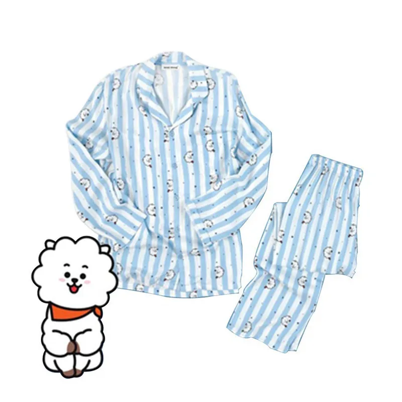 Kpop Bangtan мальчики Корейская звезда BT21 Kawaii мультфильм мягкие пижамы Мода CHIMMY TATA COOKY