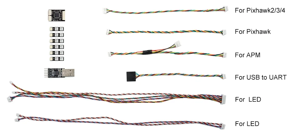 Светодиодная навигационная панель Fishbonne Mavlink для Pixhawk APM2.6/2 8 2/3/4/5 Pixracer NAVIO2 PXFmini