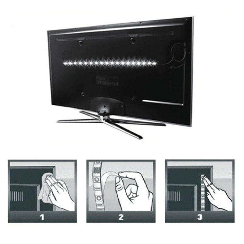Светодиодная лента с питанием от USB 5 в постоянного тока 3528 RGB 50 см 1 м 2 3 4