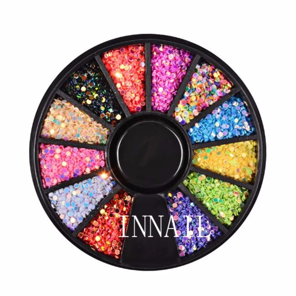 INNAIL 1 коробка Красочные Единорог блеск для ногтей микро с украшением в виде
