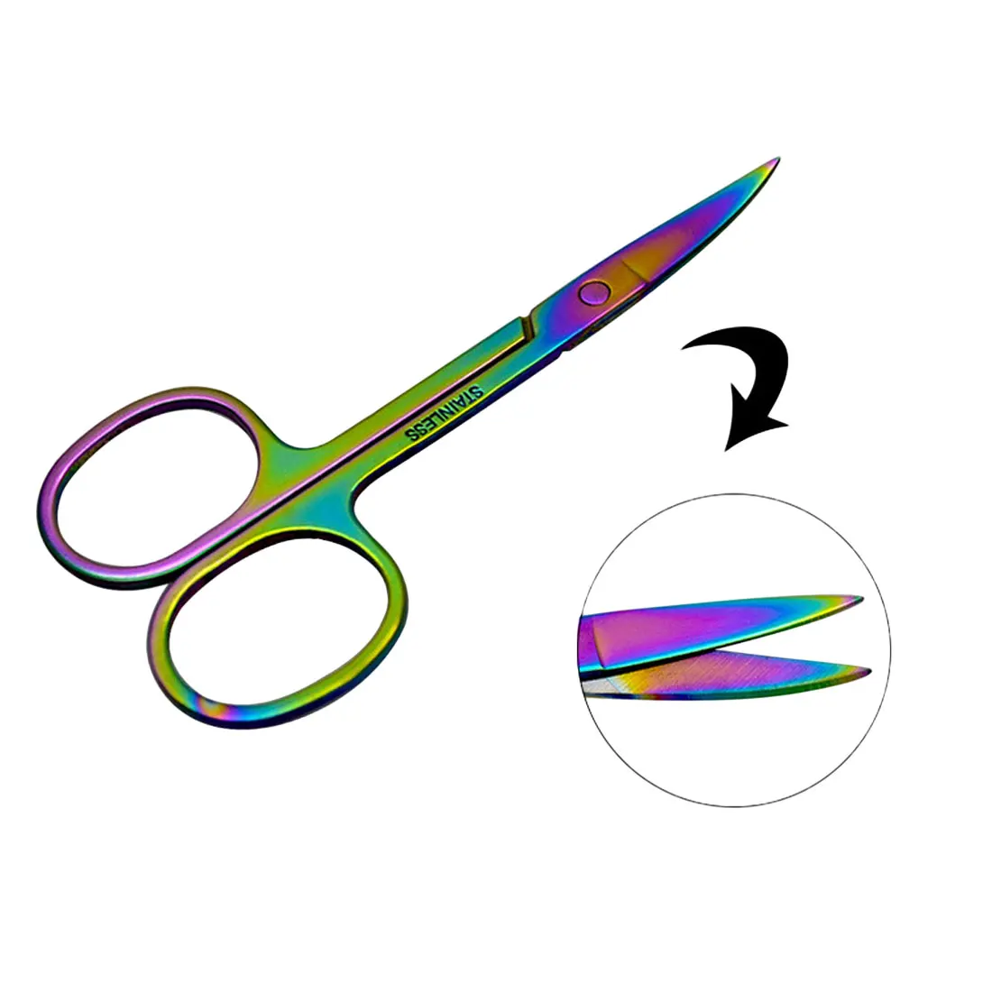 Лидер продаж 1 шт. новые модные портативные ножницы для стрижки бровей из