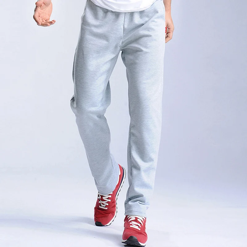 

New Arrival New Men Joggers Sweatpants Workout Full Length Casual Pants Solid Drawstring Trousers Plus Size