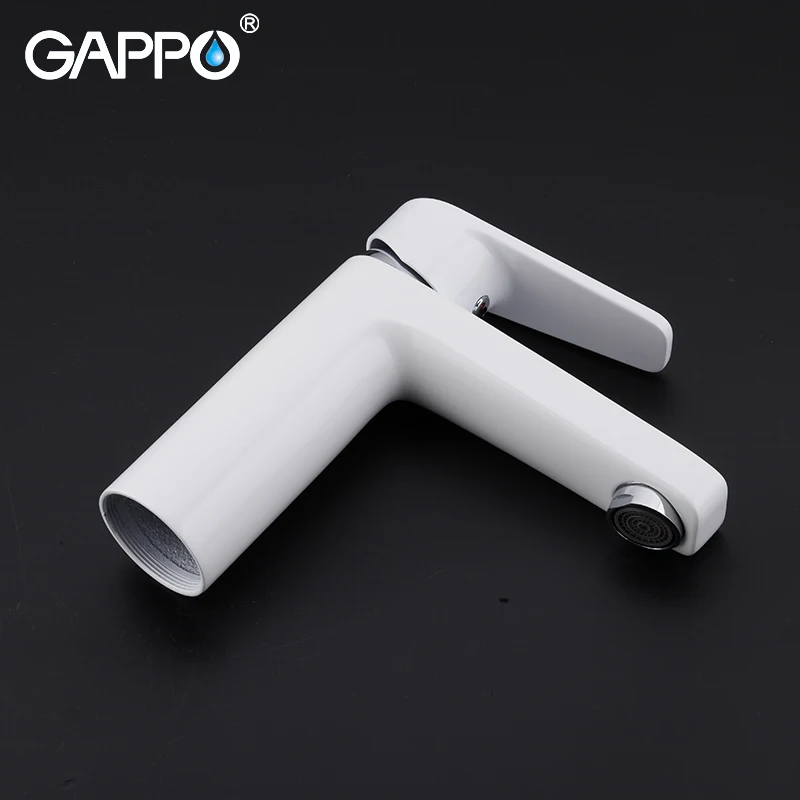 Gappo white bathroom basin faucets deck mounted cold and hot water single handle Brass Home Brand Improvement | Обустройство дома