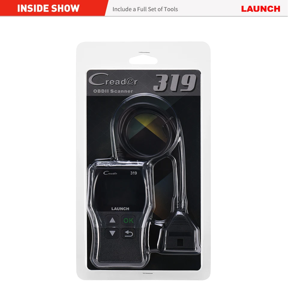 Launch X431 Creader 319 CR319 OBD OBD2 EOBD полный OBDII Автомобильный диагностический инструмент CR3001 AD410 ELM327 NT200C сканер