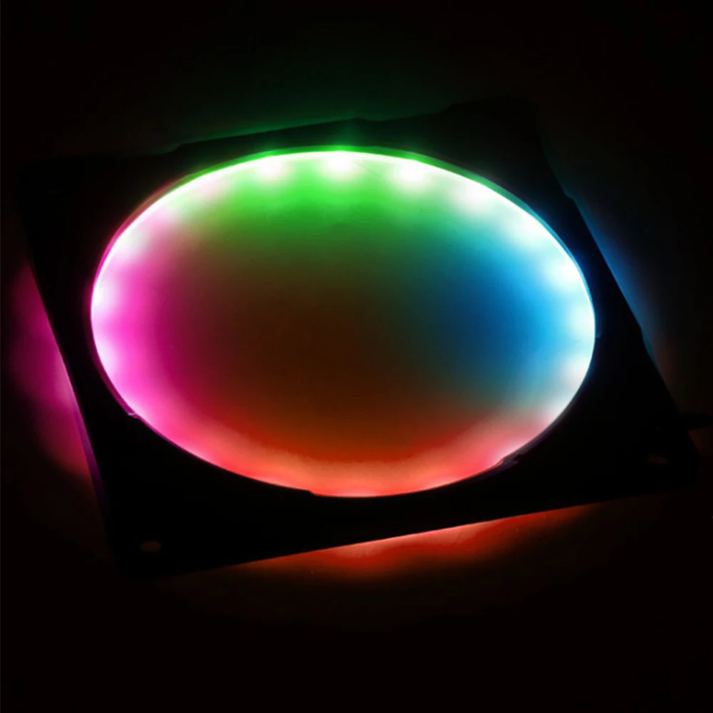 4 Pin Ультра-тонком 10 Цвета RGB светильник 18 светодиодный Кольцо Halo диафрагмы для 120 мм охлаждающий вентилятор компьютера вентилятор охлаждения для ПК