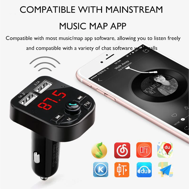 JINSERTA Bluetooth FM передатчик свободные руки Автомобильный MP3 плеер u диск TF аудио